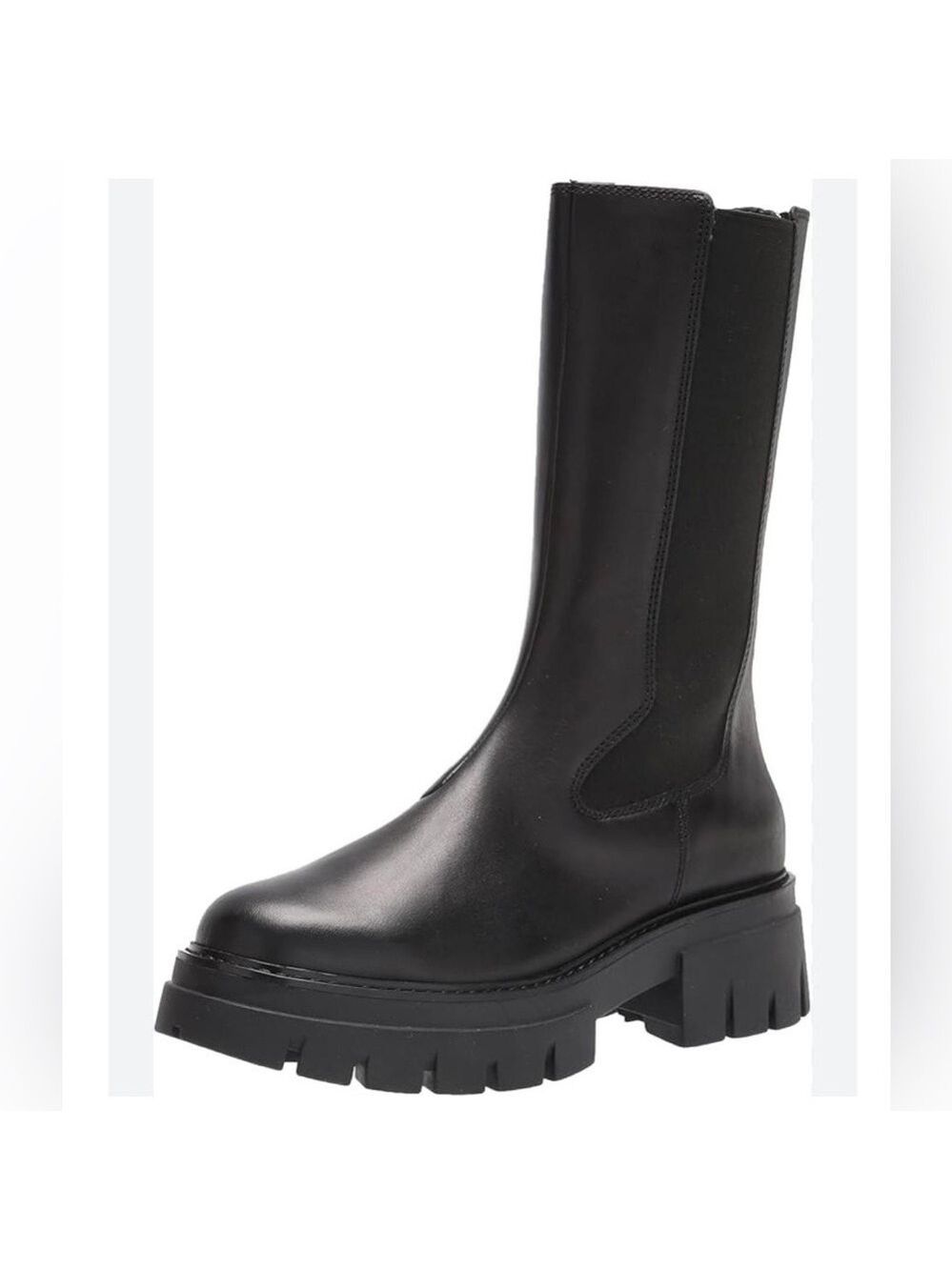 Ash Lennox Leather Mid Calf Chunky Platform Lug Sole Boots -  NWT